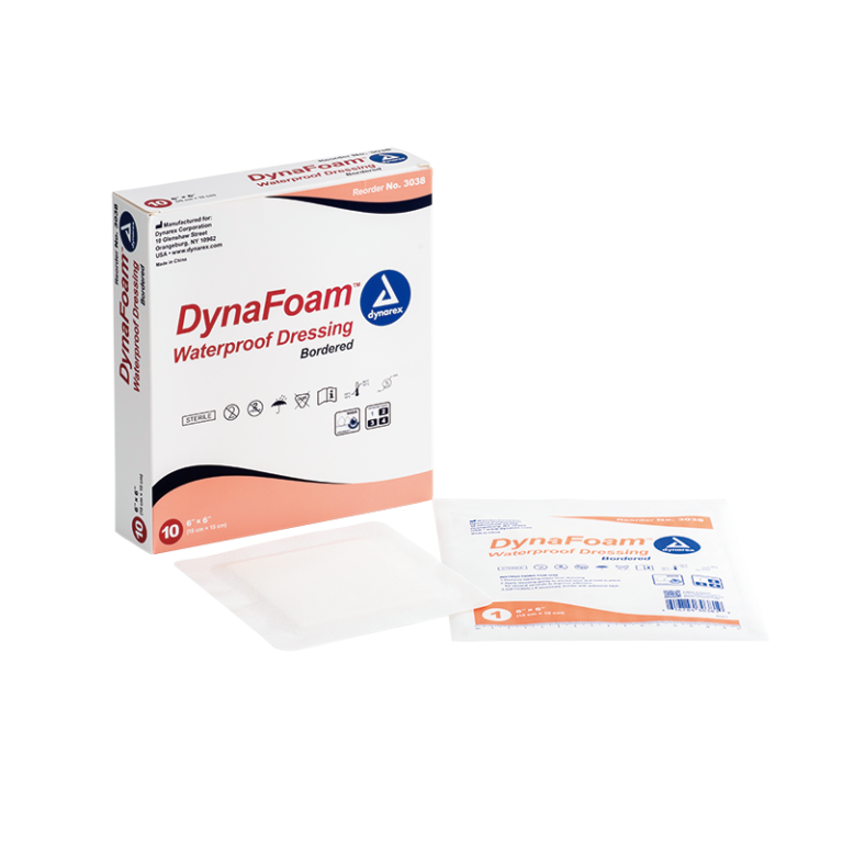 DynaFoam - Waterproof Bordered Foam, 4" x 4" (10 EA PER BOX, 12 BOXES PER CASE)