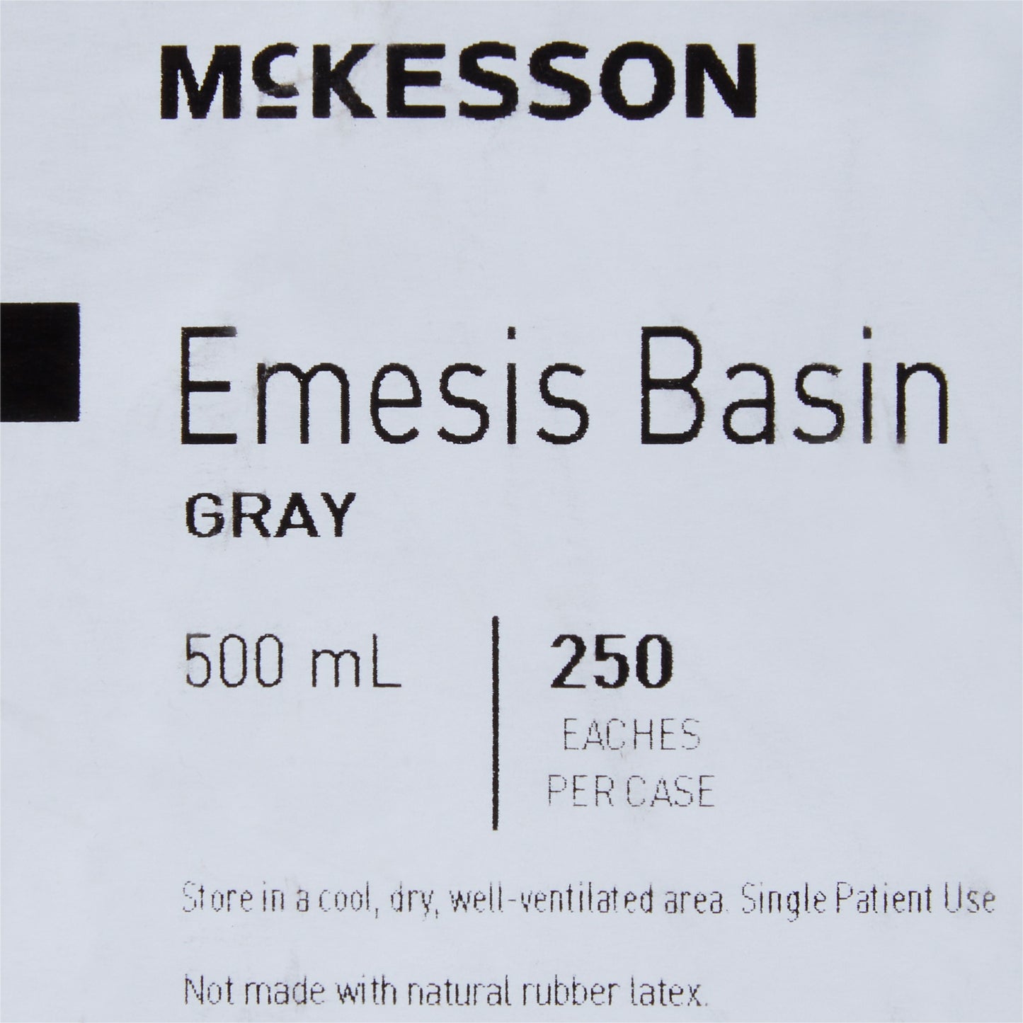 Emesis Basin Graphite 16 oz. Plastic Single Patient Use -(250/CS)