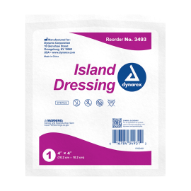 Island Dressing Sterile, 4" x 4"/6" x 6" (25 EA PER BOX, 6 BOXES PER CASE)