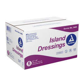 Island Dressing Sterile, 4" x 4"/6" x 6" (25 EA PER BOX, 6 BOXES PER CASE)