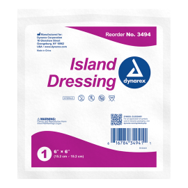 Island Dressing Sterile, 4" x 4"/6" x 6" (25 EA PER BOX, 6 BOXES PER CASE)
