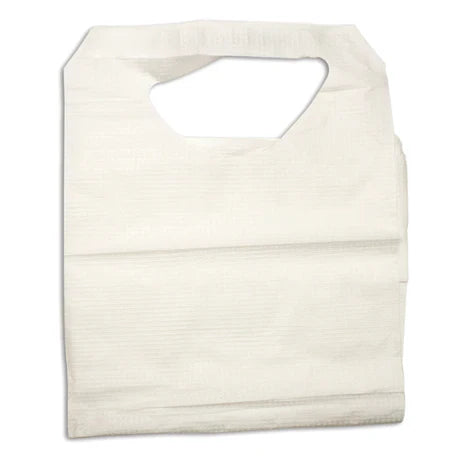Bibs, Lap, Paper/Poly, With Ties, 16″x33″ 300ea/cs