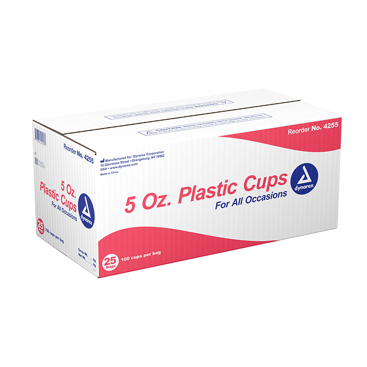 Plastic Cups, 5 oz. (100 EA PER BOX, 25 BOXES PER CASE)