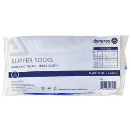 Slipper Socks, Single Sided, Large (1 PAIR PER BOX, 48 BOXES PER CASE)