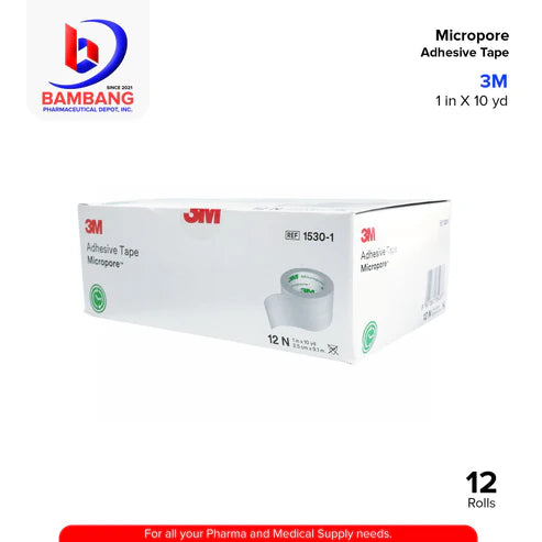 Tape Micropore 1" x 10yds Paper 12ea/bx