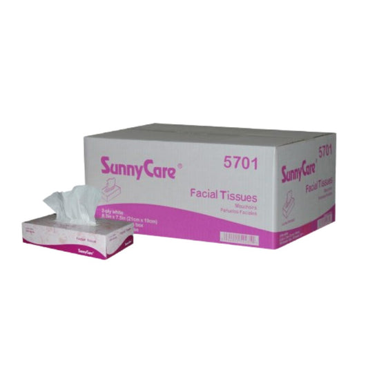 "SunnyCare Premium Facial Tissue White 2-PLY 8.3""X7.5""-FACIAL TISSUE, WHITE, 2 PLY 8.3"" x 7.5"" (100 PCS/BOX 30 BOXES/CASE)