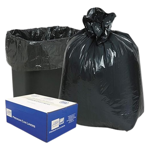 SunnyCare Low Density Can Liner BLACK-24" x 23" 10 GAL .6 mil 500 PCS/CASE BLACK