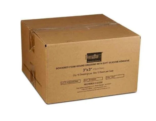 ComfortFoam Border Soft Silicone Foam Dressing 3"x3" 10ea/bx