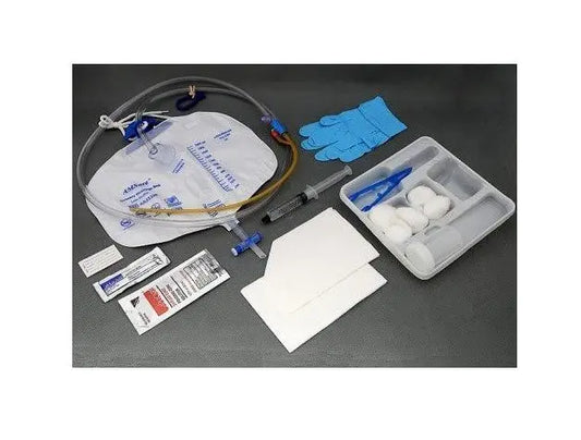Foley Tray Preconnected with 16fr 5cc Catheter and Drain Bag - 10ea/cs