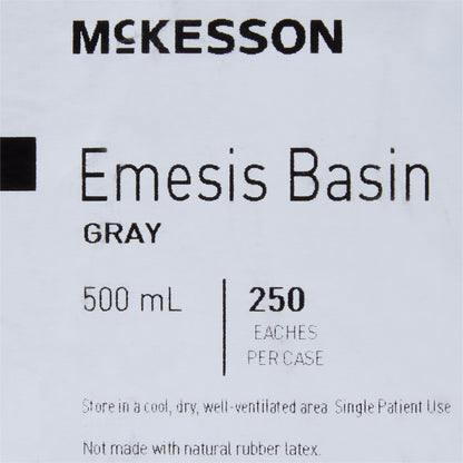 Emesis Basin Graphite 16 oz. Plastic Single Patient Use -(250/CS)