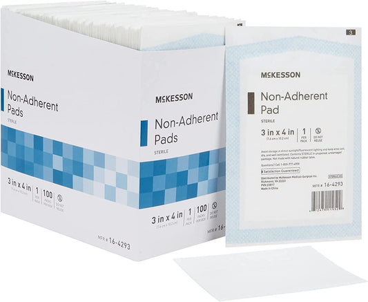 Non-Adherent Dressing McKesson 3 X 4 Inch Sterile 100 per Pack