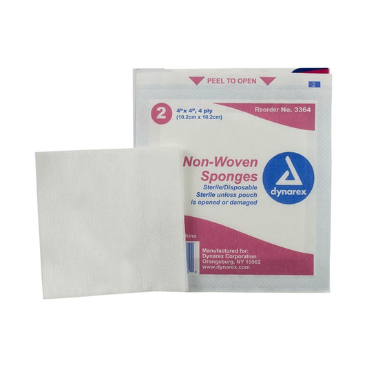 Non-Woven Sponge - Sterile 2's, 4" x 4" (25 EA PER BOX, 24 BOXES PER CASE)