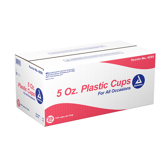 Plastic Cups, 5 oz. (100 EA PER BOX, 25 BOXES PER CASE)