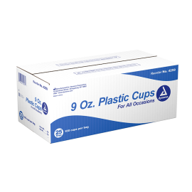 Plastic Cups, 9 oz. (100 EA PER BOX, 25 BOXES PER CASE)