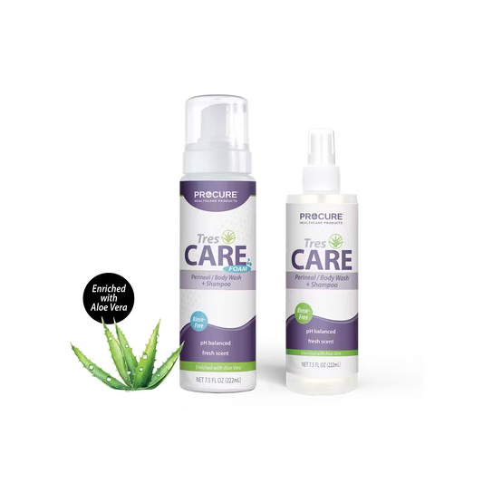 ProCure TresCare Spray Rinse-Free Body Wash Shampoo & Peri-Cleanser 7.5oz - 48ea/cs