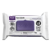 Super Sani-Cloth Germicidal Large Wipes Packets Purple Lid - 50ea/bx 10bx/cs