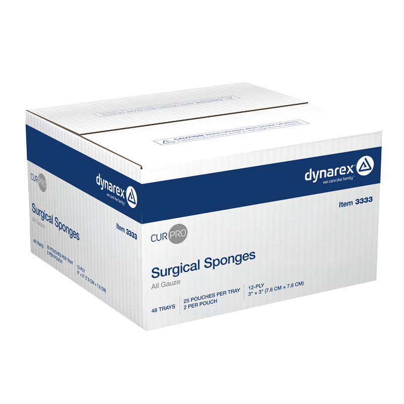 Surgical Gauze Sponge - Sterile 2's, 12 Ply, 3" x 3" (25PCS/BX, 48BX/CS)