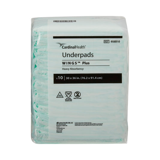Underpad Wings Plus Heavy Absorbency 30"x 36" - 10ea/pk 5pk/cs